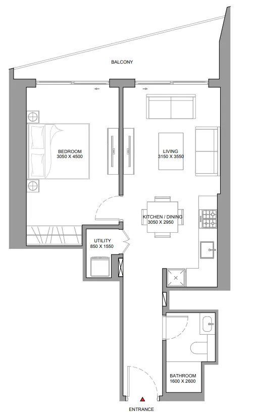 1 bed