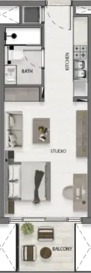 Deca Avana Residences Studio floor plan