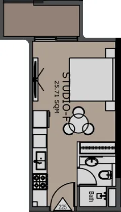 Golden Woods Albab Views — Studio floor plan