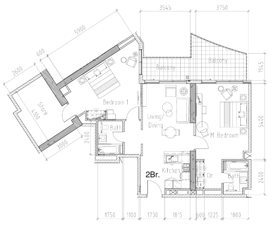 2BR Layout