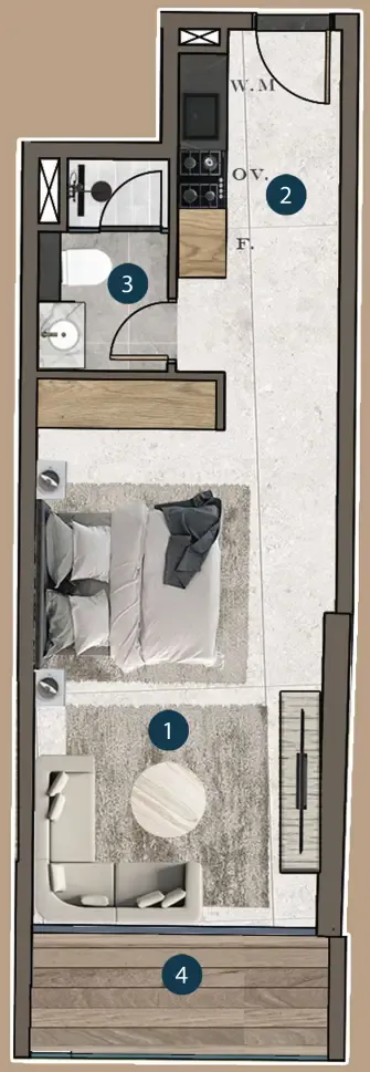 0BR Layout