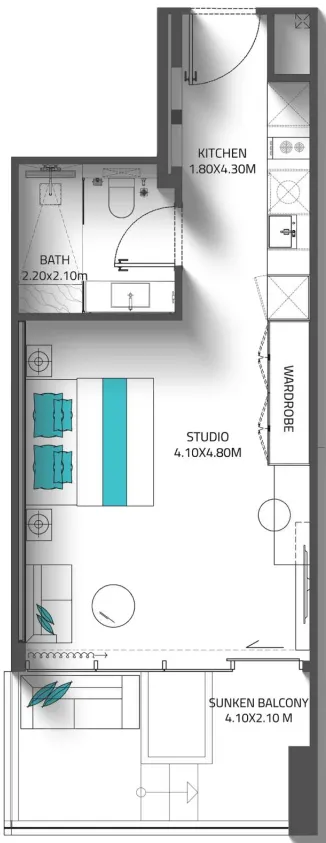Studio floor plan