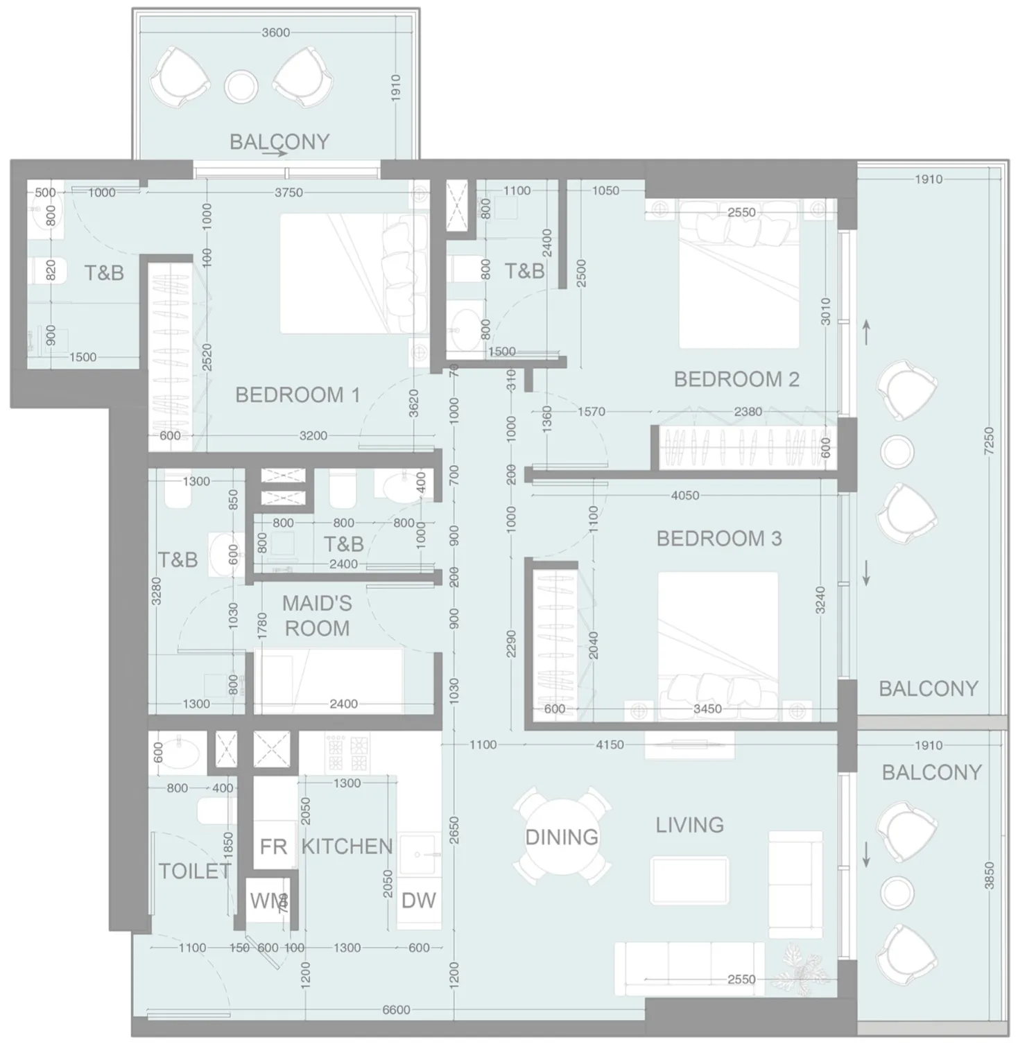 3BR Layout