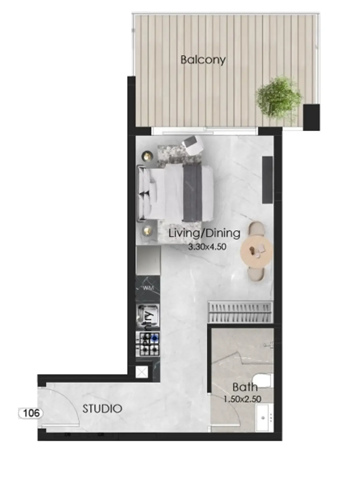 Studio floor plan
