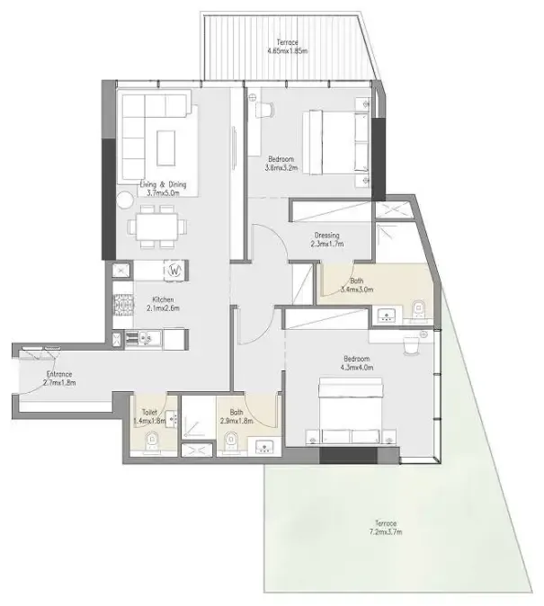 2BR Layout