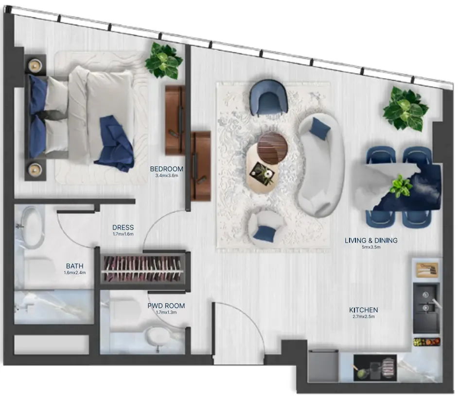 1BR Layout