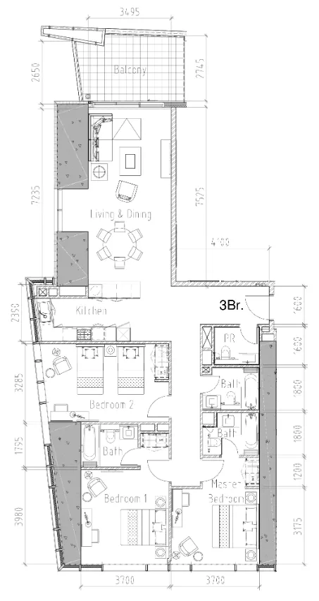 3BR Layout