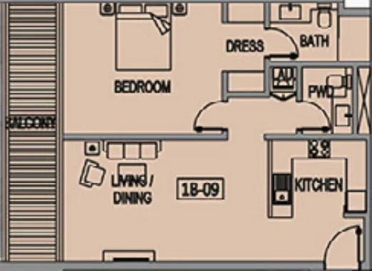 1 bed