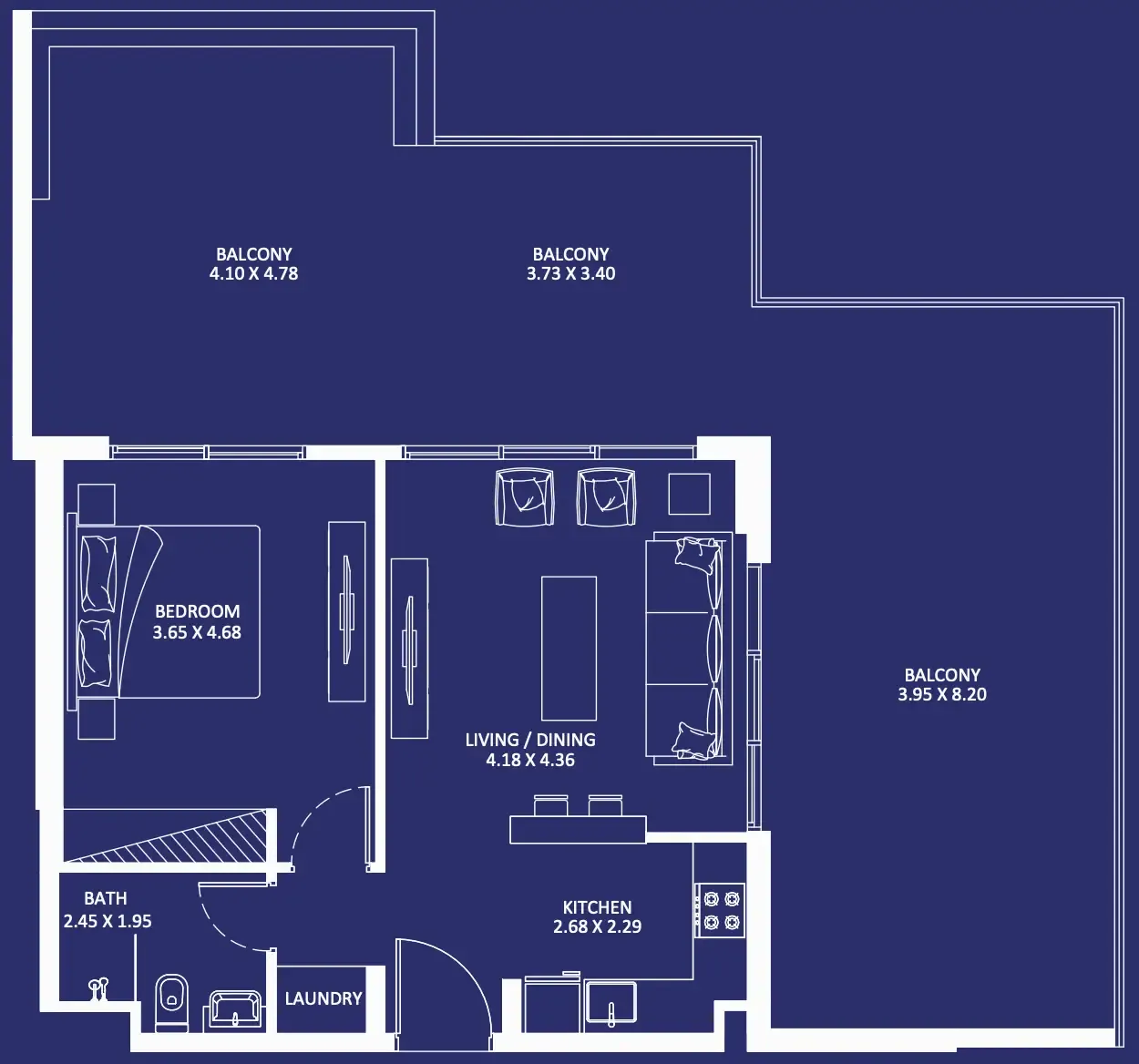 1 bed