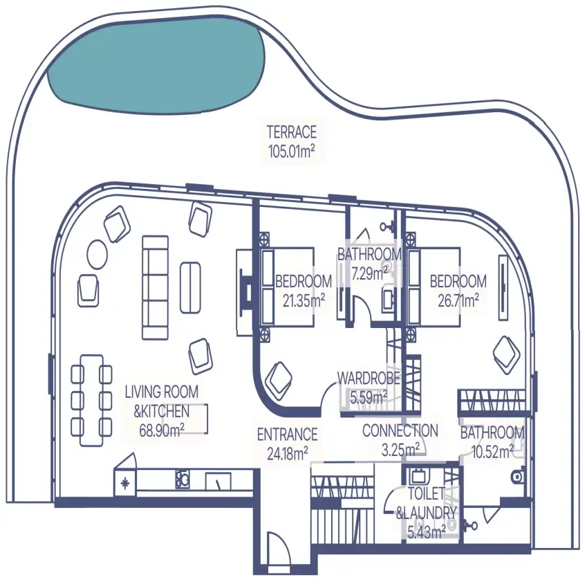 4 bedrooms floor plan