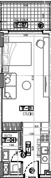 Laya Developers (Akshara Global) Laya Courtyard Studio floor plan