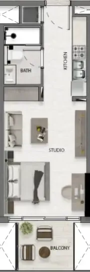 Deca Avana Residences Studio floor plan