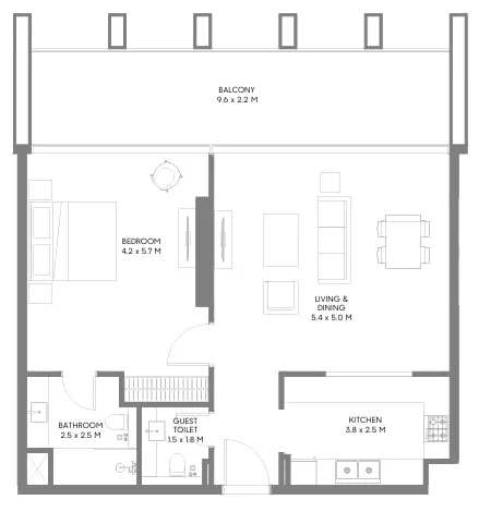 1 bed
