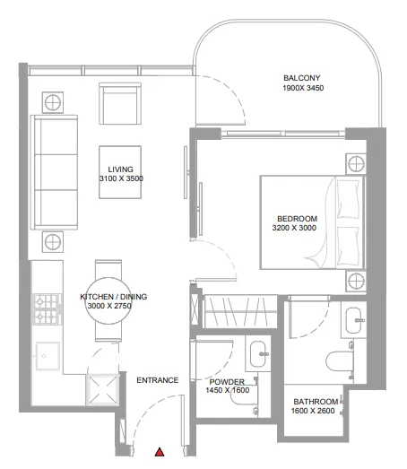 1 bed
