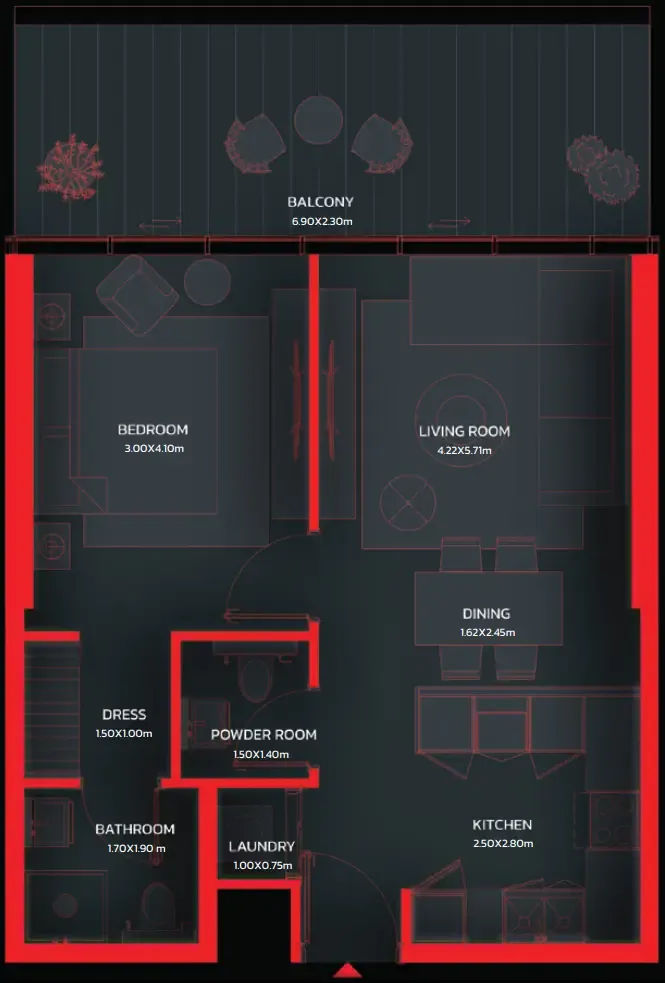 1BR Layout