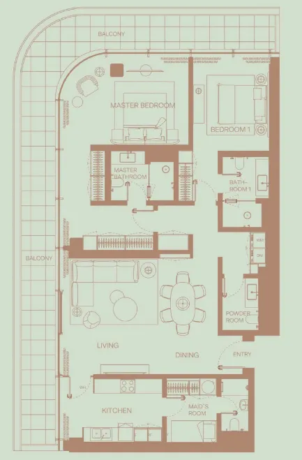 2 bed