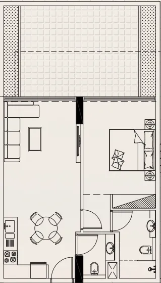 1 bedroom floor plan