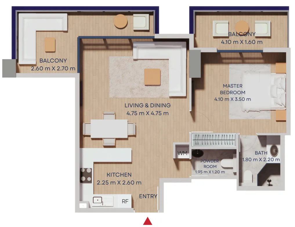 1 bed