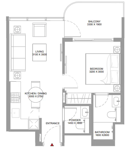 1 bed