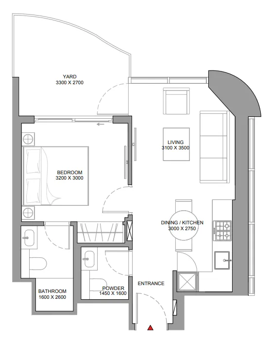1 bed