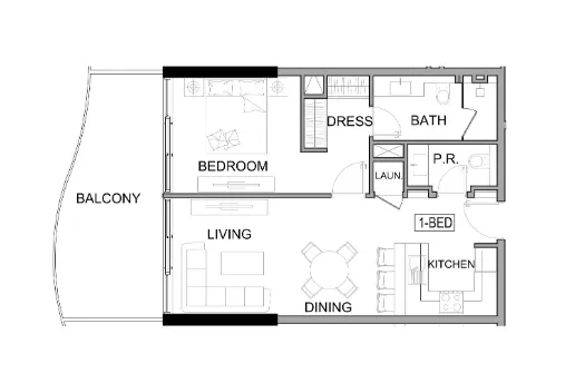 1 bed