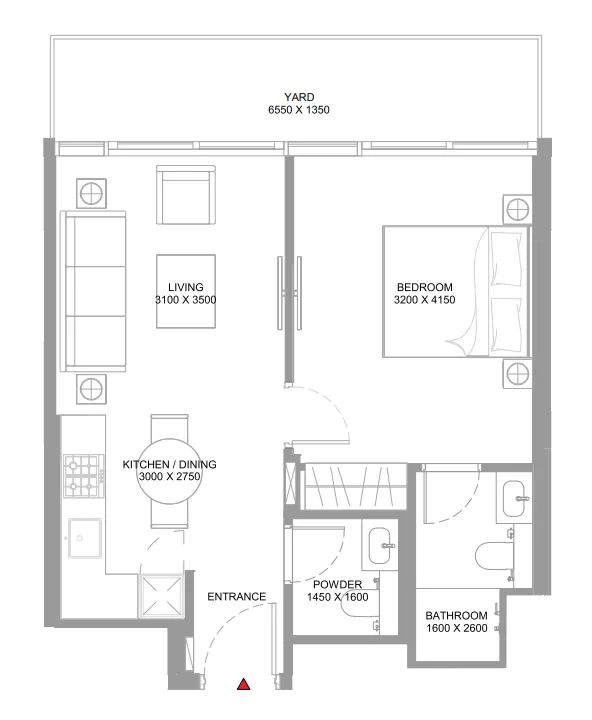 1 bed