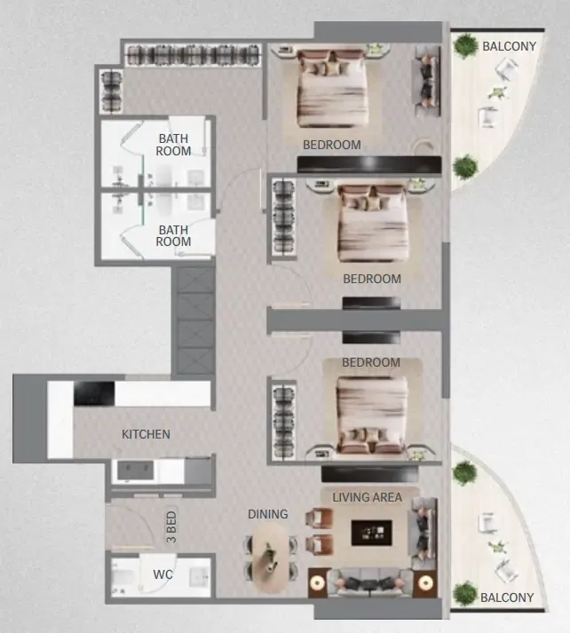 3BR Layout