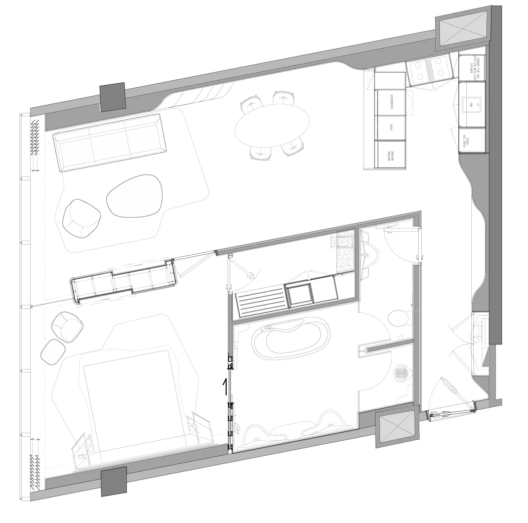 1 bedroom floor plan