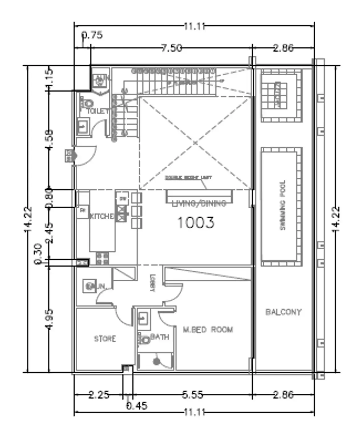 3 bedrooms floor plan