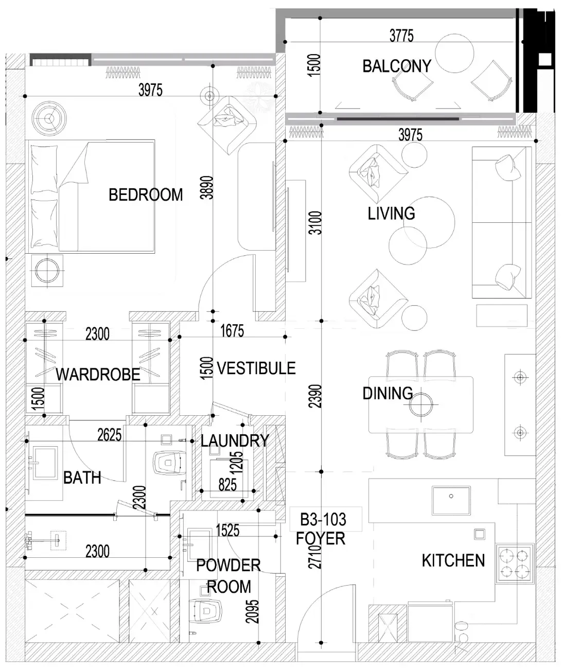 1 bed