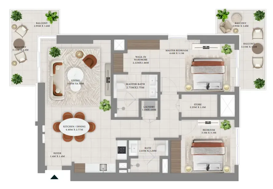 Emaar Vida Residences Hillside floor plan