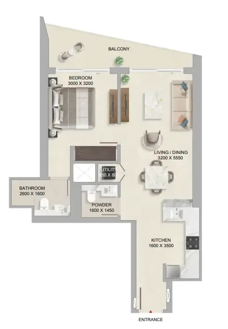 1 bed
