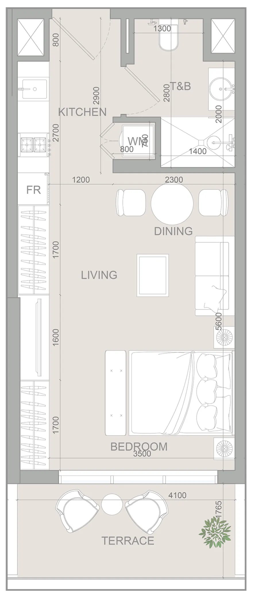 Studio floor plan