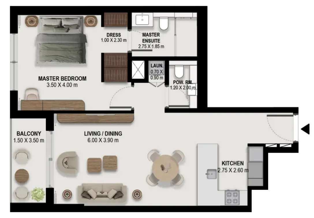 1 bed