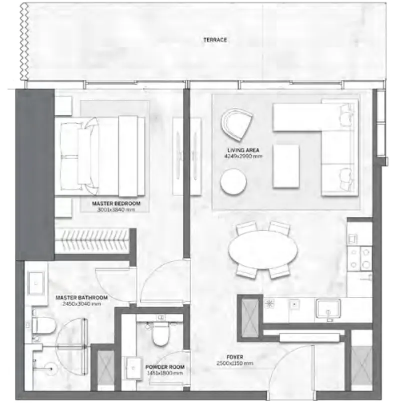 1 bed