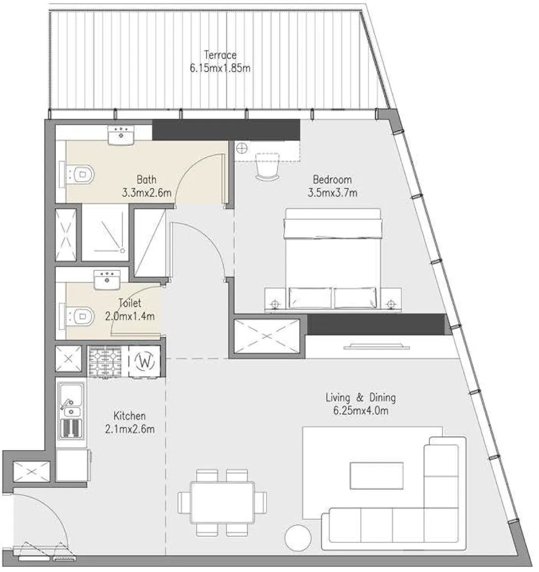 1BR Layout