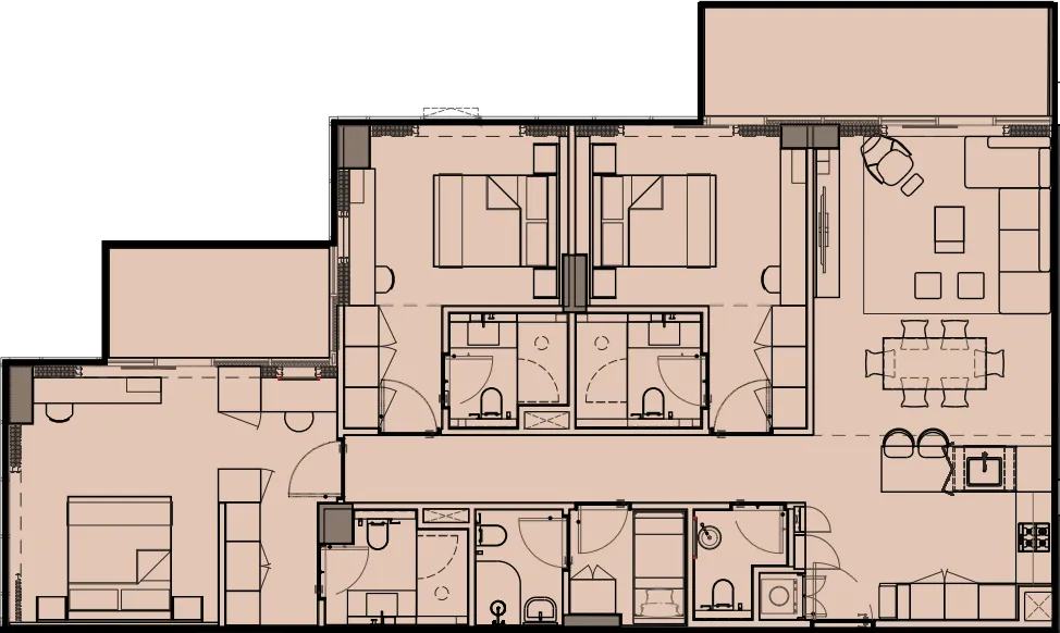 3 bedrooms floor plan