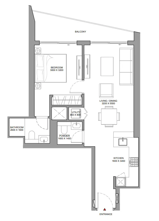 1 bed