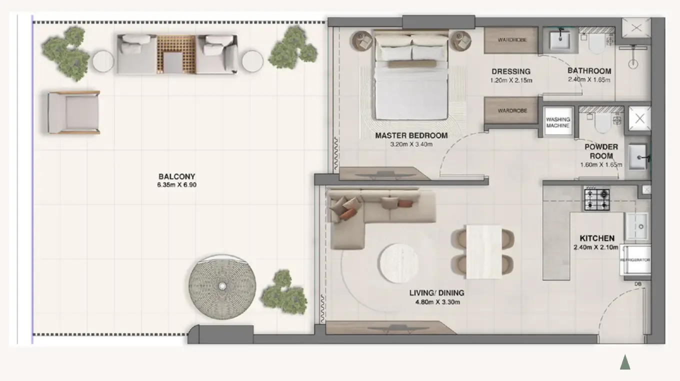 1 bed