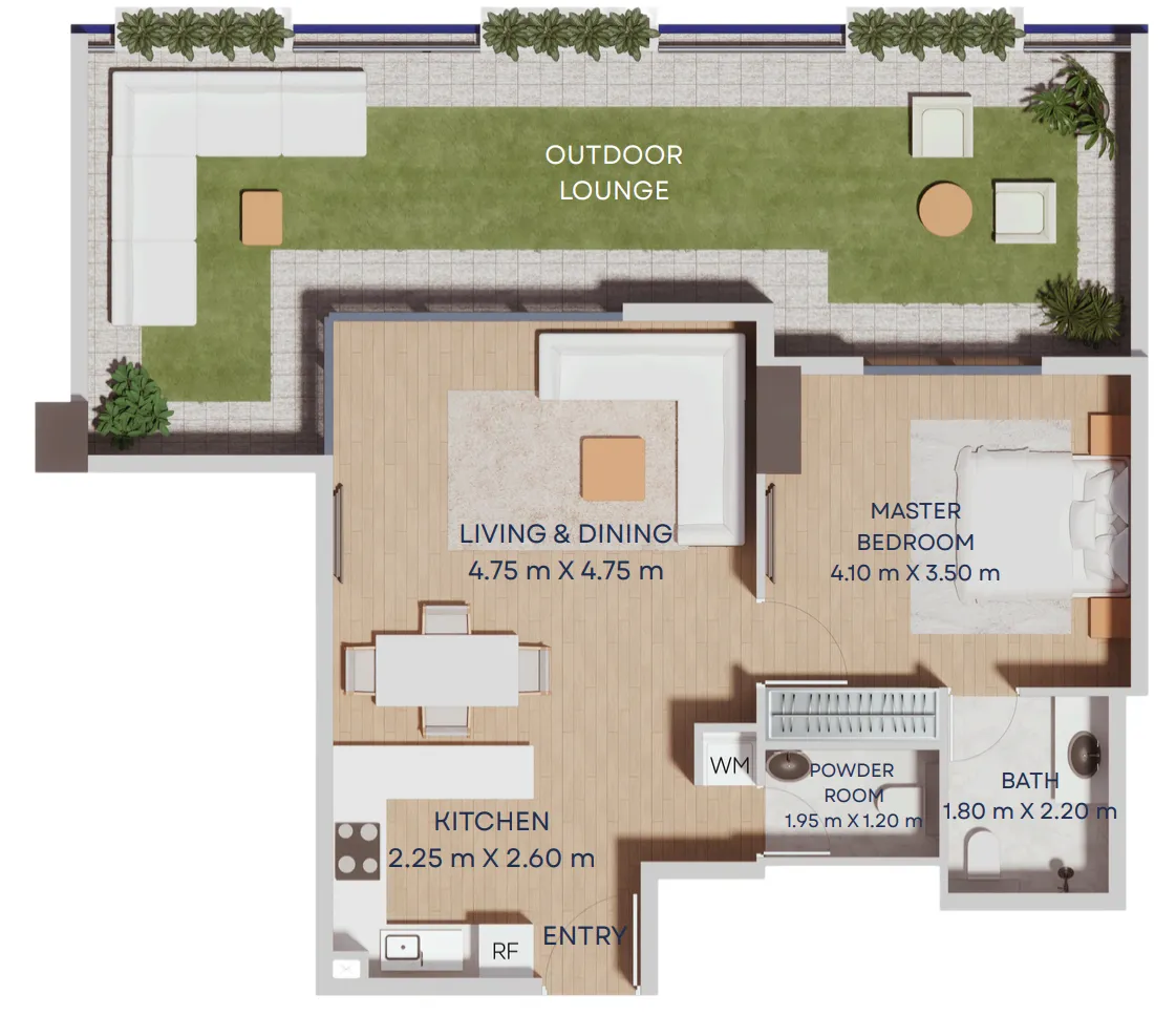 1 bed