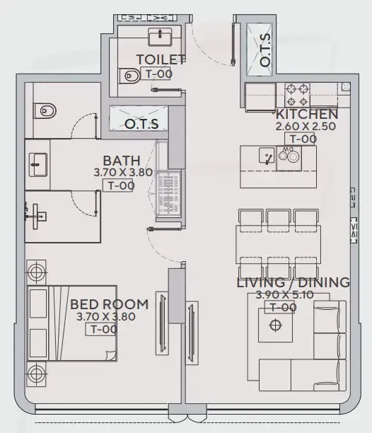 1 bed