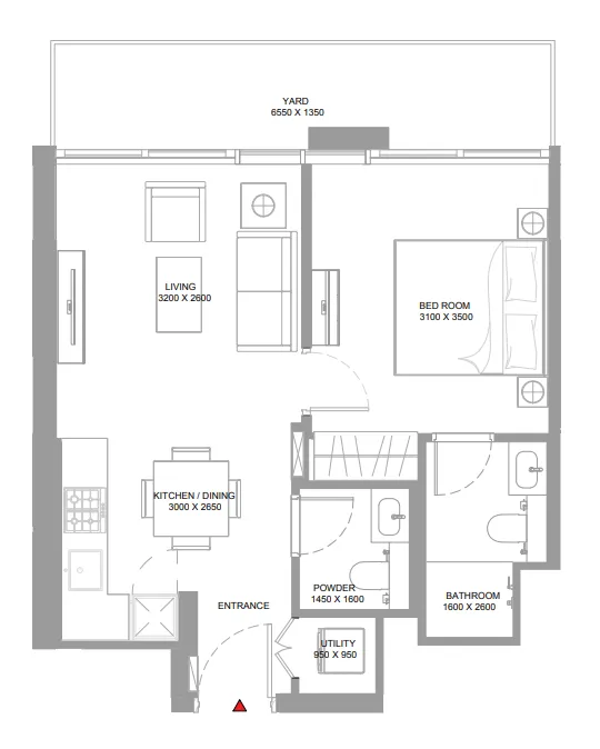 1 bed