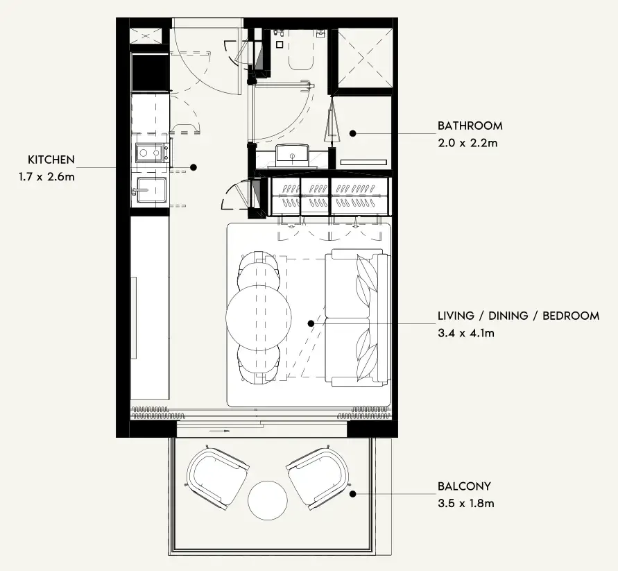 Studio floor plan