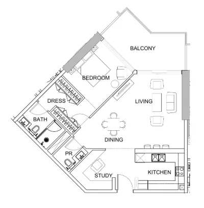 1 bed
