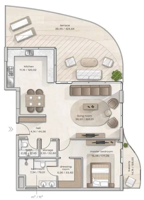 1 bed