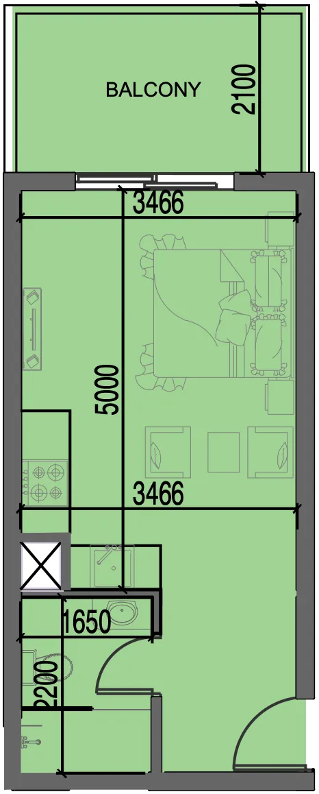 Studio floor plan