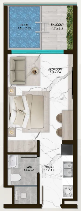 Studio floor plan