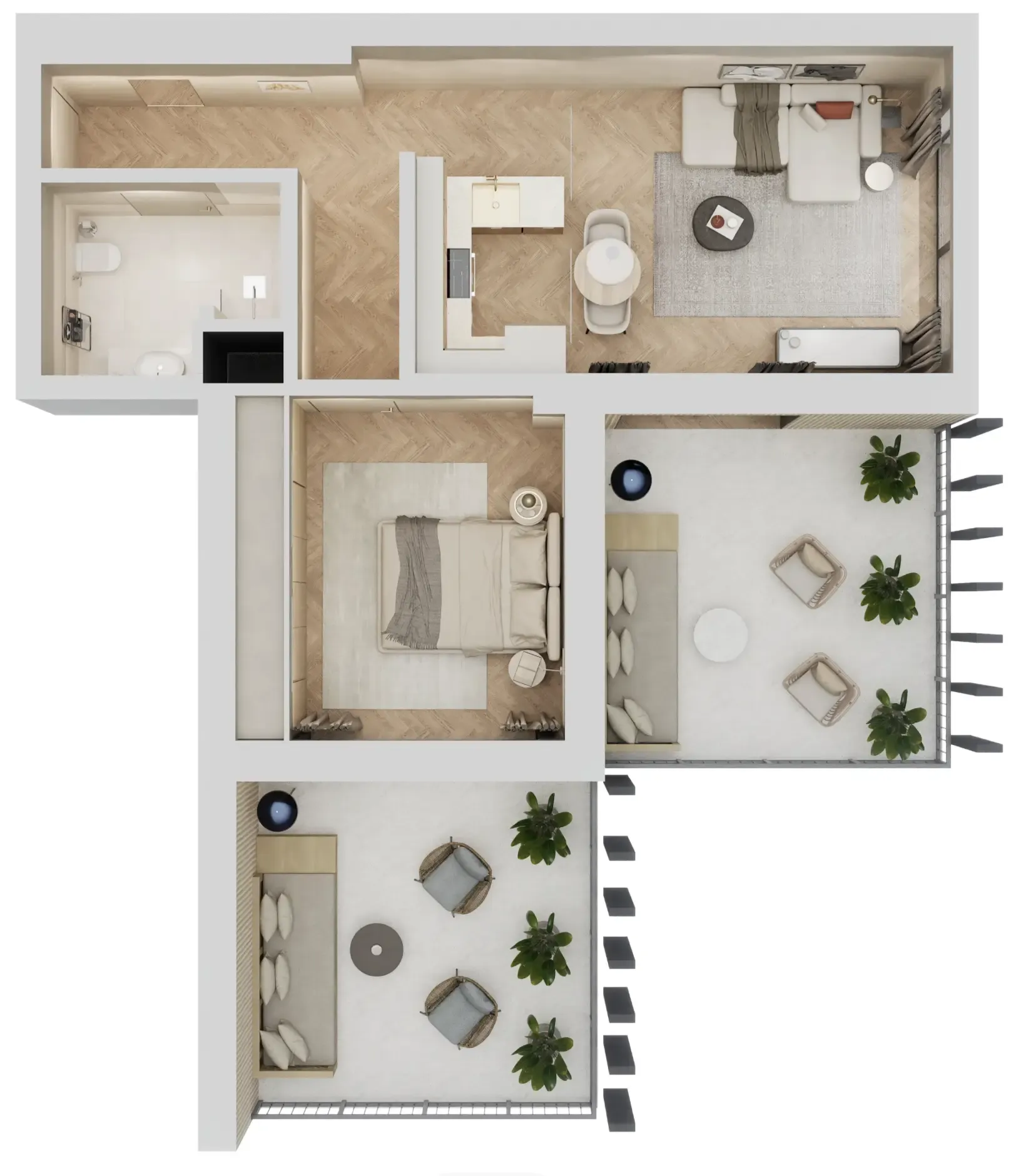 1 bedroom floor plan