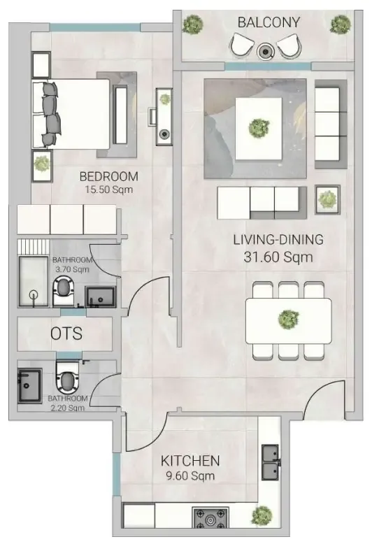 1BR Layout