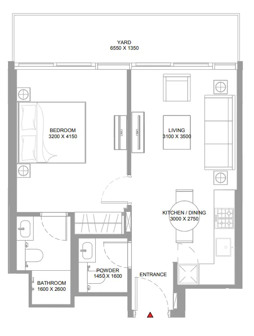 1 bed